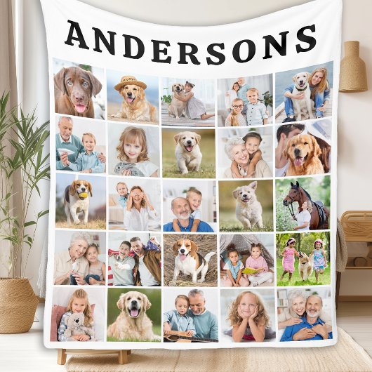 Couverture Polaire Cute Custom 25 Photos Collage Famille Animaux de c