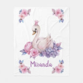 Couverture Polaire Cute cygne (Devant)