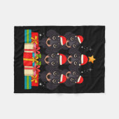 Couverture Polaire Cute Dachshund Le Doxie Christmas Tree Xmas Hat Lo (Devant (Horizontal))