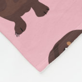 Couverture Polaire Cute Dachshund Pink Fleece Blanche (Coin)