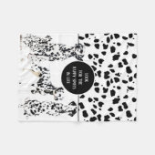 Couverture Polaire Cute Dalmatiens Noir & Blanc Zones Joyeuses (Devant (Horizontal))