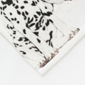 Couverture Polaire Cute Dalmatiens Noir & Blanc Zones Joyeuses (Coin)