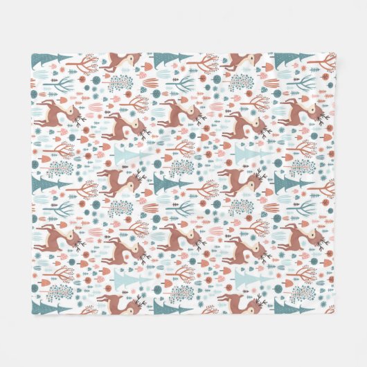 Couverture Polaire Cute Deer (Devant (Horizontal))