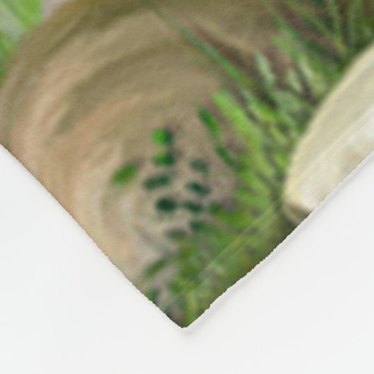 Couverture Polaire Cute Deer Fleece Blanche (Coin)