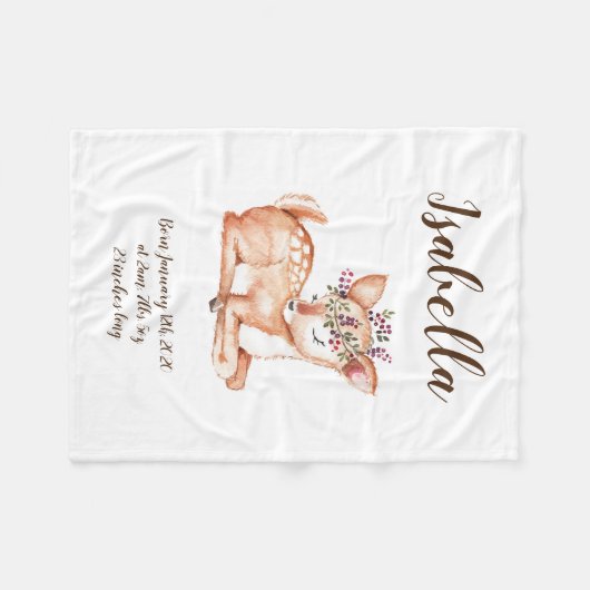 Couverture Polaire Cute Deer Fleece Blanket (Devant (Horizontal))
