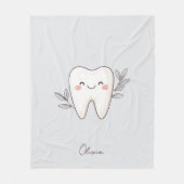 Couverture Polaire Cute Dental Personalized Grey (Devant)