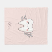 Couverture Polaire Cute Dental Personalized Pink (Devant (Horizontal))