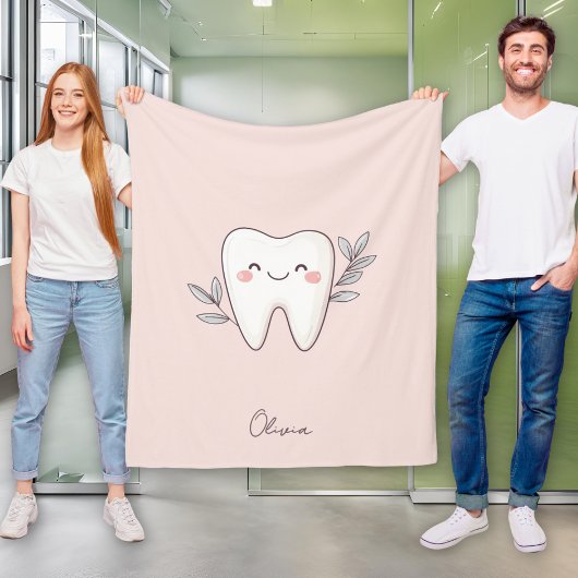 Couverture Polaire Cute Dental Personalized Pink