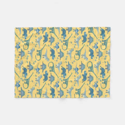 Couverture Polaire Cute Dinosaur (Devant (Horizontal))