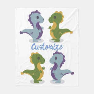 Couverture Polaire Cute Dinosaur Paire Thunder_Cove