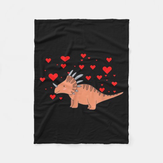 Couverture Polaire Cute Dinosaur Shirt For Valentines Day _ Tricerato (Devant)