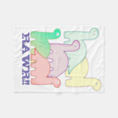 Couverture Polaire Cute Dinosaures Pastel Coloré (Devant (Horizontal))