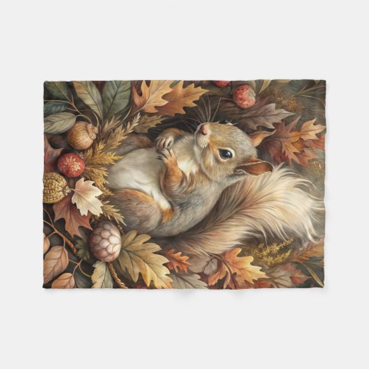 Couverture Polaire Cute écureuil (Devant (Horizontal))