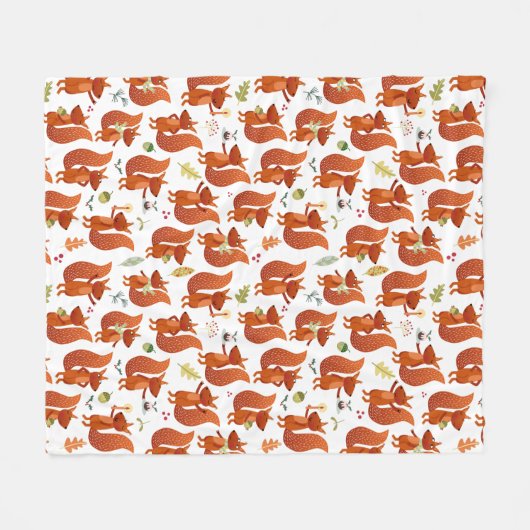 Couverture Polaire Cute écureuil (Devant (Horizontal))