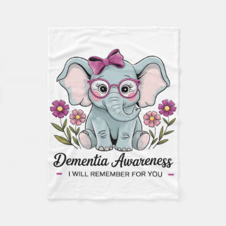 Couverture Polaire Cute Éléphant Sensibilisation à la démence Je me s