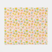 Couverture Polaire Cute Empreinte de léopard Cheetah Spots Motif rose (Devant (Horizontal))