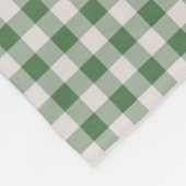 Couverture Polaire Cute En vichy rétro Motif | Vert hiver  (Coin)