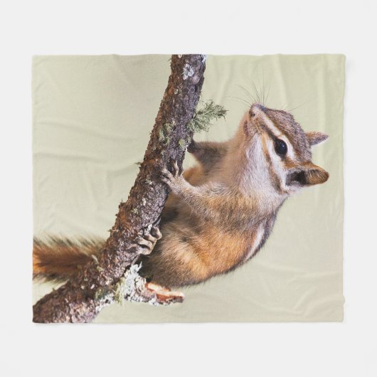 Couverture Polaire Cute et Chubby Chipmunk (Devant (Horizontal))