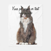 Couverture Polaire Cute et Cool, Maine Coon Cat (Devant)