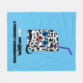 Couverture Polaire Cute et Quirky : Illustration de chat au lait (Devant (Horizontal))