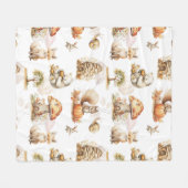 Couverture Polaire Cute Fairy Woodland Motif animal (Devant (Horizontal))