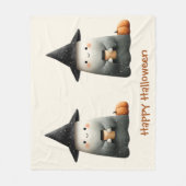 Couverture Polaire Cute fantôme avec Halloween café (Devant)