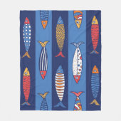 Couverture Polaire Cute fish. Kids background. Seamless pattern (Devant)