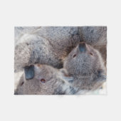 Couverture Polaire Cute Fluffy Grey Koalas (Devant (Horizontal))