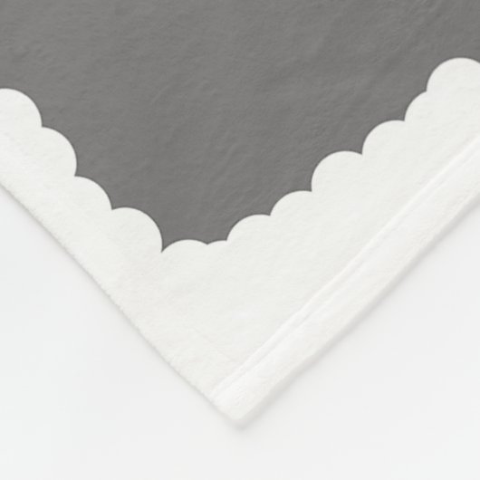 Couverture Polaire Cute Fluffy Gris & Llamas Blanches (Coin)