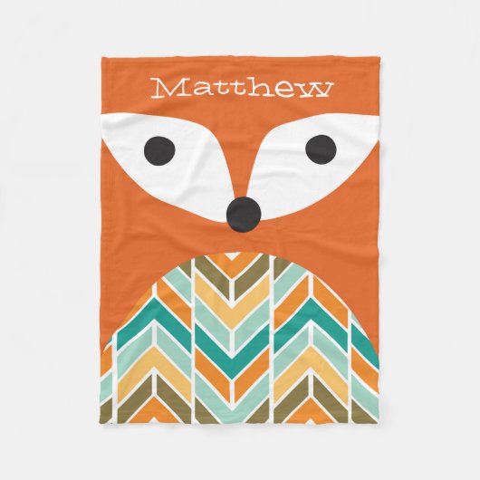 Couverture Polaire Cute Fox Cute Blanket (Devant)