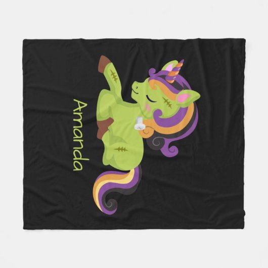 Couverture Polaire Cute Frankenstein (Devant (Horizontal))