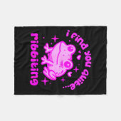 Couverture Polaire Cute Frog Pun Ribbiting Frog Lovers Quote Design (Devant (Horizontal))