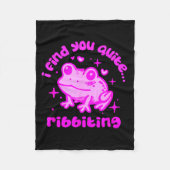 Couverture Polaire Cute Frog Pun Ribbiting Frog Lovers Quote Design (Devant)