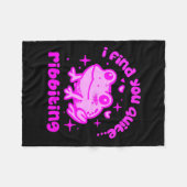 Couverture Polaire Cute Frog Pun Ribbiting Frog Lovers Quote Design P (Devant (Horizontal))
