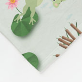 Couverture Polaire Cute Frogs in Lily Pond Nursery Gender Neutral (Coin)