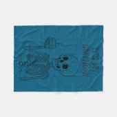 Couverture Polaire Cute Funny Kawaii Skeleton Birthday Skull Happy Wo (Devant (Horizontal))