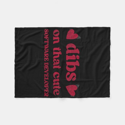 Couverture Polaire Cute Funny Valentine's Day Software Developer Wome (Devant (Horizontal))