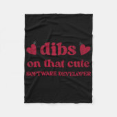 Couverture Polaire Cute Funny Valentine's Day Software Developer Wome (Devant)