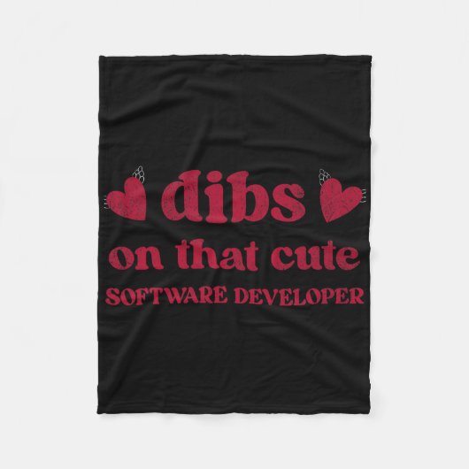 Couverture Polaire Cute Funny Valentine's Day Software Developer Wome (Devant)
