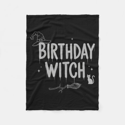Couverture Polaire Cute Funny Witch Witchy Birthday Witches Happy Wom (Devant)