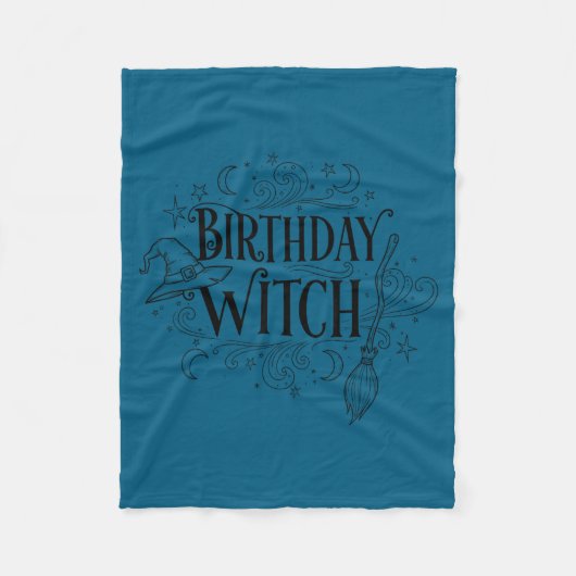 Couverture Polaire Cute Funny Witch Witchy Birthday Witches Happy Wom (Devant)