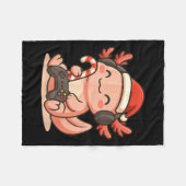 Couverture Polaire Cute Gamer Axolotl Christmas Design  (Devant (Horizontal))