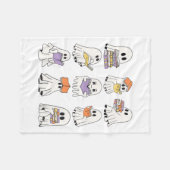 Couverture Polaire Cute Ghost Livres de lecture Drôle Halloween Livre (Devant (Horizontal))