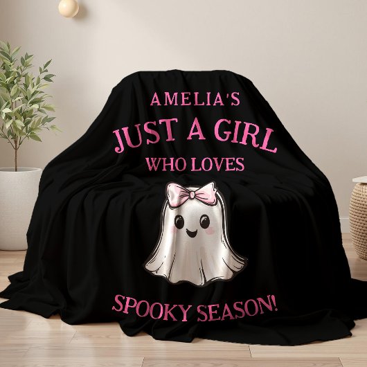Couverture Polaire Cute Ghost Spooky Season Halloween 