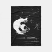 Couverture Polaire Cute Giant Panda Ours avec savoureux Feuilles Bamb (Devant)