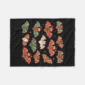 Couverture Polaire Cute Gingerbread Bats Soky Christmas Cookie Merry (Devant (Horizontal))