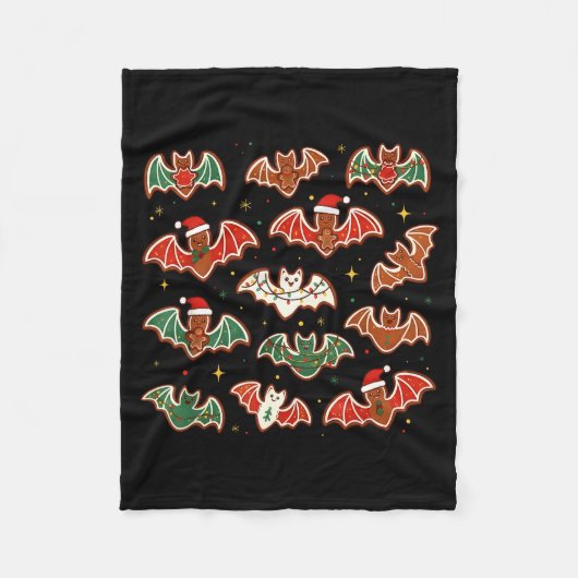 Couverture Polaire Cute Gingerbread Bats Soky Christmas Cookie Merry (Devant)