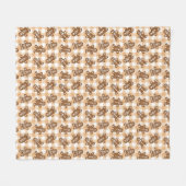 Couverture Polaire Cute Gingerbread Homme Plaid Motif Holiday (Devant (Horizontal))