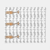 Couverture Polaire Cute Giraffe drawing, safari animals  (Devant (Horizontal))