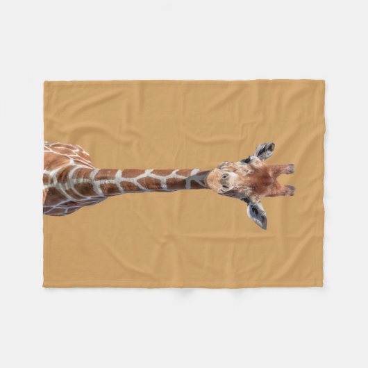 Couverture Polaire Cute giraffe face (Devant (Horizontal))
